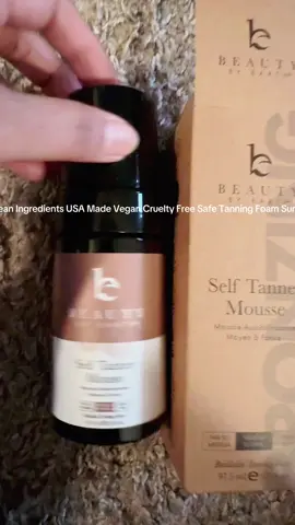 Self Tanner Body Mousse (Travel Size) - Clean Ingredients USA Made Vegan Cruelty Free Safe Tanning Foam Sunless Golden Streak Free Fake Tan Skincare