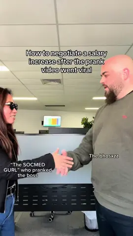 How to negotiate a salary increase after the prank video went viral 🙈😎 #officehumor #officepranks #affordablefunding