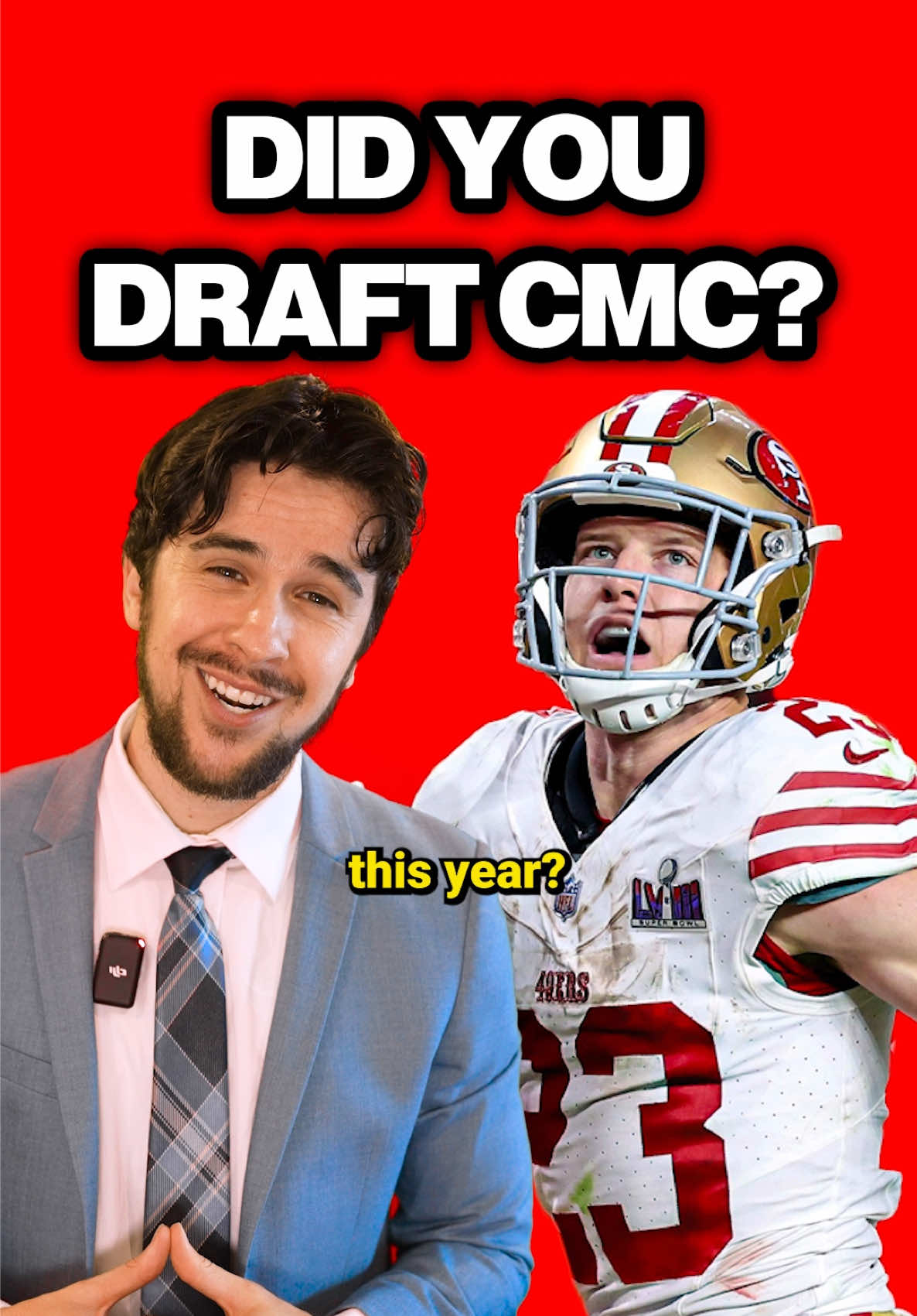 Drafting Christian McCaffrey in fantasy football should come with insurance at this point🤣 #nfl #fantasyfootball #nflfootball #49ers #funny 