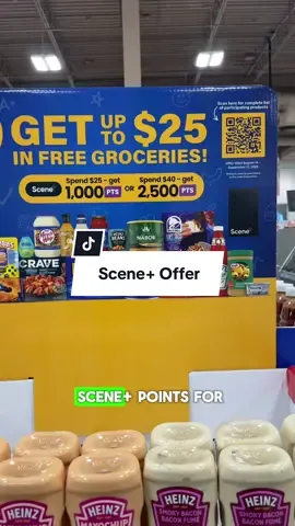 Shop at select stores and earn back Scene+ points to help you save money on groceries! #livingonaloonie #couponing #dealsincanada #canada 