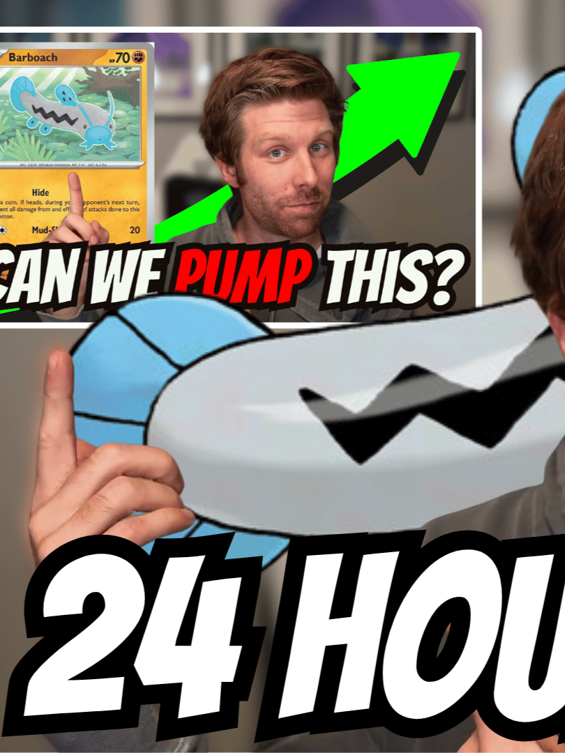 24 Hour Recap on Paldean Fates Barboach Pump - 1000% Gains! #pokemontcg #pokemon #pokemoncard #barboachtothemoon