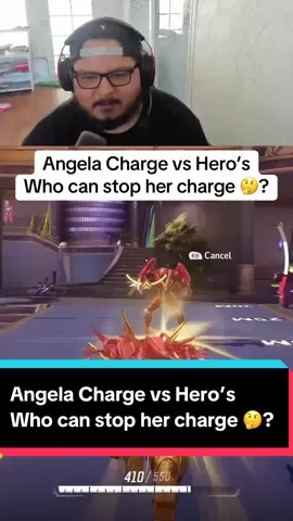 Angela Charge vs Hero’s! Who can stop her charge 🤔? #marvelrivals 