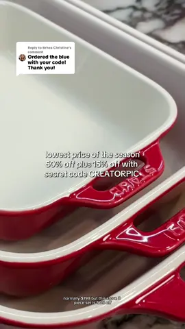 Replying to @Brhea Christine So glad CREATORPIC code worked for extra 15% off at checkout! Currently lowest price of the season! @STAUB USA #tiktokshopcreatorpicks   #tiktokshopblackfriday   #staub   #holidaygiftideas   #bakeware
