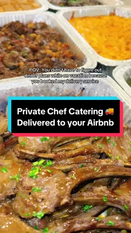 Private Chef Catering delivered hot and ready to your Airbnb. This is the way you should be eating while on vacation in Orlando🌴 📱Place a drop off catering order today🍽️ Luxury Private Chef  Orlando Catering  Doxa Eats Catering Biscoff Cookie Butter Banana Pudding #chefcassandradoxa #doxaeatscatering #biscoffbananapudding 