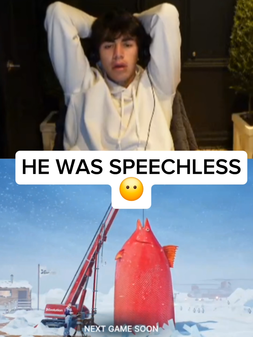 This left him speechless 🫢 #icefishing #streamer #funnyreaction 