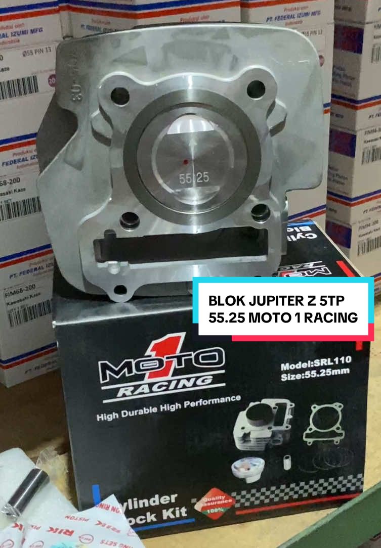 Yang lagi nyari blok 5tp kita ready ukuran 55,25mm ya #blok #boreup #moto1 #jupiterz #moto1racing 