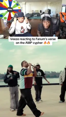 Veeze reacting to Fanum’s verse on the AMP cypher 🔥🔥 #fyp #kaicenat #veeze #fanum #viral