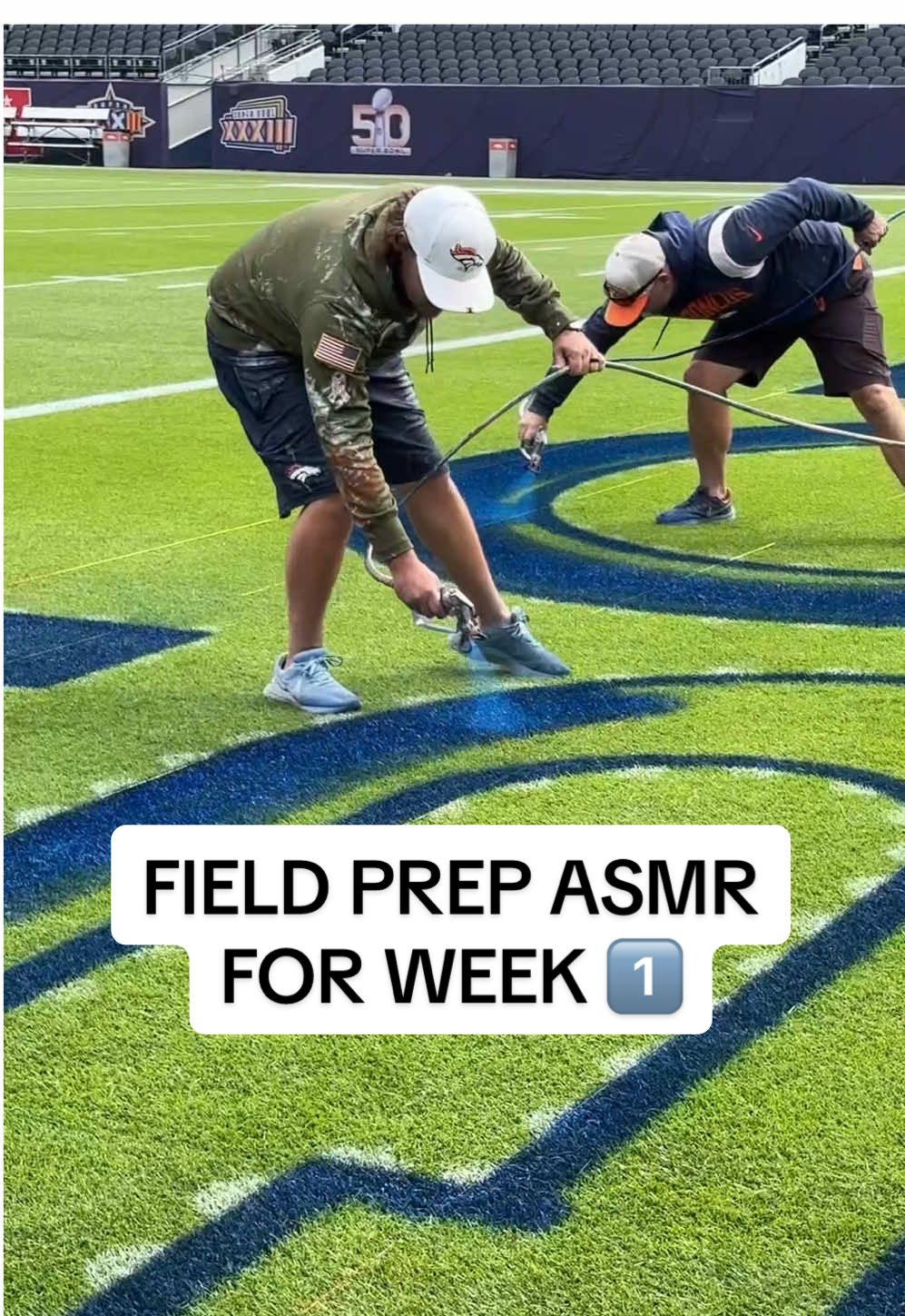 So we’re addicted to this 🖌️🎨 See you Sunday for kickoff at home!  #asmr #painting #broncos #asmrsounds #nfl 