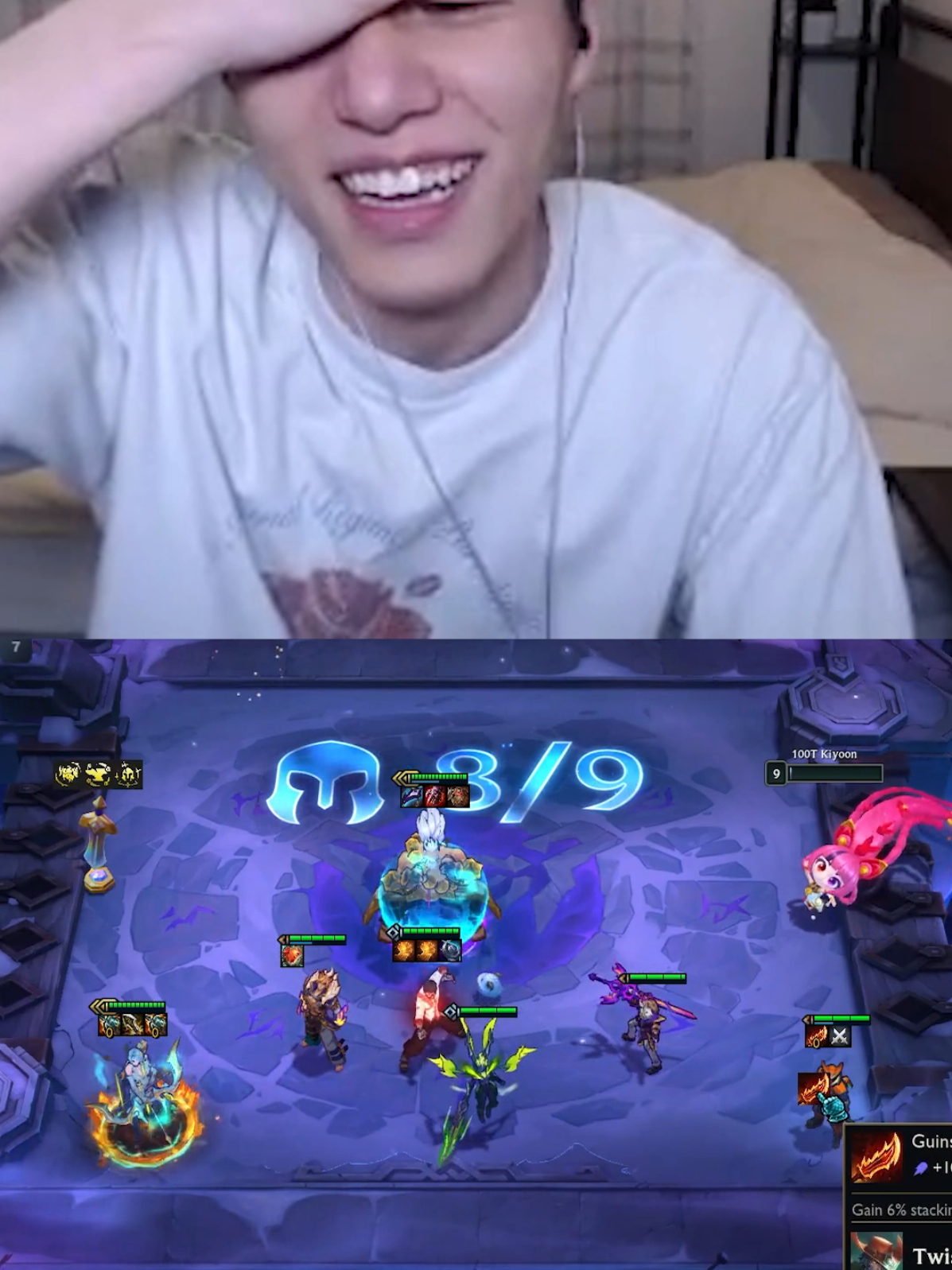 kiyoon throws with ashe 3 and thinks he can beat Braum 3 xdd #tft #set15 #kiyoon #imeighth 