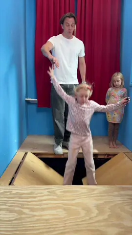 She fell thru the floor!