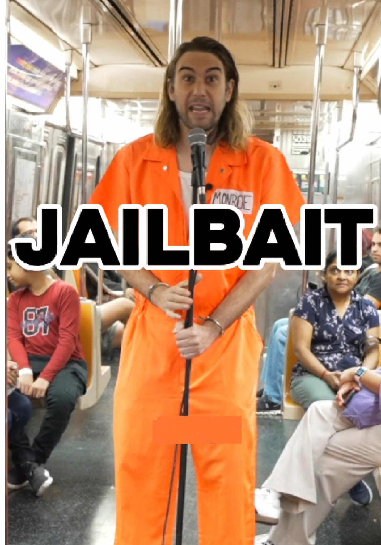 A prisoner does stand up on the subway in NYC. #comedian #prison #prisontiktok 