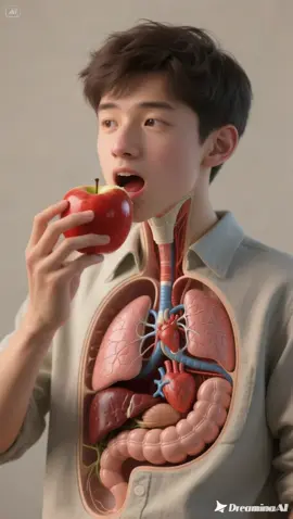 benefits of apple and digestion inerside of body 😱😭#foryou #humanhealth #health #viral #anatomy 