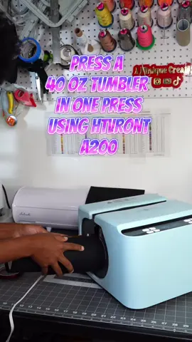Just pressed a 40oz custom stitch tumbler using HTVRONT A200 auto tumbler press that goes from 11oz to 40oz and guess what❓NO rotating. NO flipping. Just flawless results with one press😍  This press has adjustable pressure, different plates for thing from 11oz to 40oz, and it’s all done in one single press a total Game Changer🔥 This could seriously shift the whole tumbler game 👏🏽 I’m beyond excited to bring you guys more 40oz customs tumblers with this tumbler press from @HTVRONT  👇🏽 Check the link in my bio to grab yours on pre-sale + use my discount code to save $70 when you use my code : Tumbler70  Let me know what you think in the comments! 💬💙 #HTVRONTA200tumblerpress #ajuniquecreationsllc #CustomTumblers #40ozTumbler #HTVRONT 