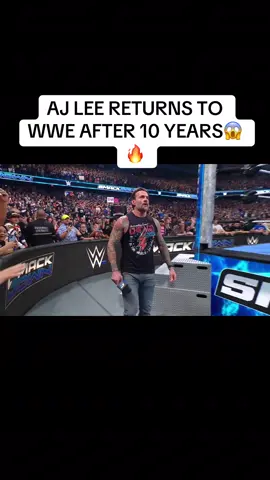 AJ LEE RETURNS TO WWE AFTER 10 YEARS😱🔥 #WWE #wrestling #cmpunk #ajlee #fyp 