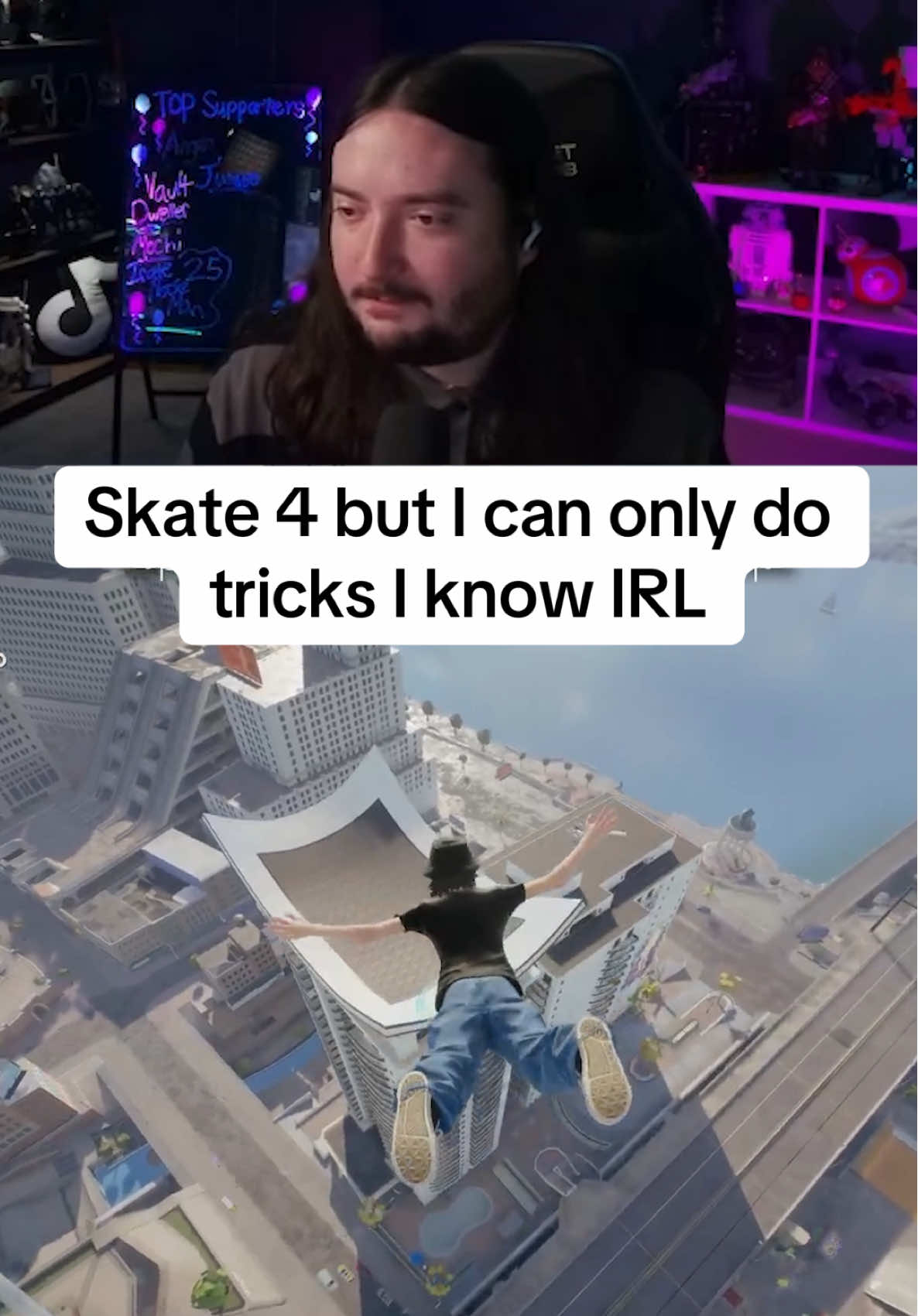 Playing Skate 4 but I can only do tricks I know IRL! 🤣 #skate #skate4 #skate3 #GamingOnTikTok #newgame 