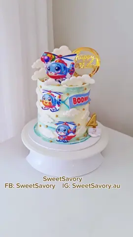 Helicopter -  Customised themed cake🎂 Happy birthday, Bodhi 🥳 . Thank you for trusting us & supporting local business. 💞 . ⁉️ 𝗙𝗼𝗿 𝗳𝘂𝗿𝘁𝗵𝗲𝗿 𝗲𝗻𝗾𝘂𝗶𝗿𝗶𝗲𝘀 👇👇👇 📲 0466 541 888 (What'sApp / text / call) 📧 Sweetsavory.au@gmail.com.au . 🔆𝗦𝗪𝗘𝗘𝗧𝗦𝗔𝗩𝗢𝗥𝗬🔆 📑 ABN & Council registered kitchen 🥞 Made to order with premium ingredients  🎖 Freshly baked with NO preservative 🚛 Deliver across Greater Melbourne 👩‍🍳 On-time schedule . #SweetSavoryAu  #SSforhelicopter #helicopterbirthdaycakesmelbourne #helicotercakesmelbourne  #helicoptercakes 