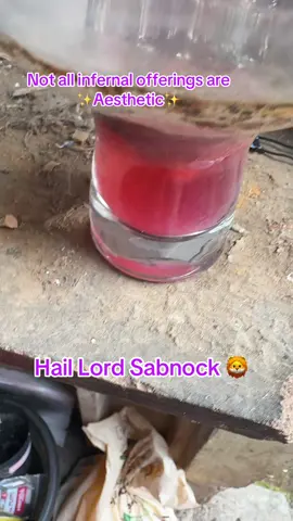 He is a demon of rot and putrid and decay. I respect the beautiful offerings I see for him on people’s  pages, but I’ve found he loves this more than anything👌 #witchtok #witchcraft #demonolatry #fyp 