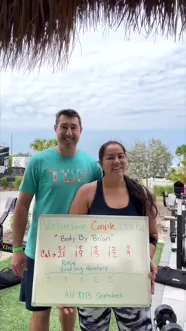Another workout crushed & it was a good one, thank you 🏋🏻‍♀️🏋🏻‍♂️🌴💝 We both have separate fitness goals to achieve #crossfit #crossfitcouple #couplegoals #goals #venturesomecouple #rvlife #rvfitness #wod #rvworkout #alliancervbrandambassadors #venturesometribe #rvgym #concept2 #321go #concept2rower #concept2bikeerg #workout #Fitness #loseweight #fitnessreels #veteran #native #nativeamerican #beatdiabetes #reels