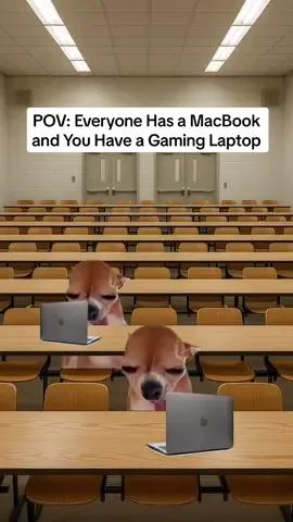 POV: Everyone Has a Macbook and You Have a Gaming Laptop #fyp 