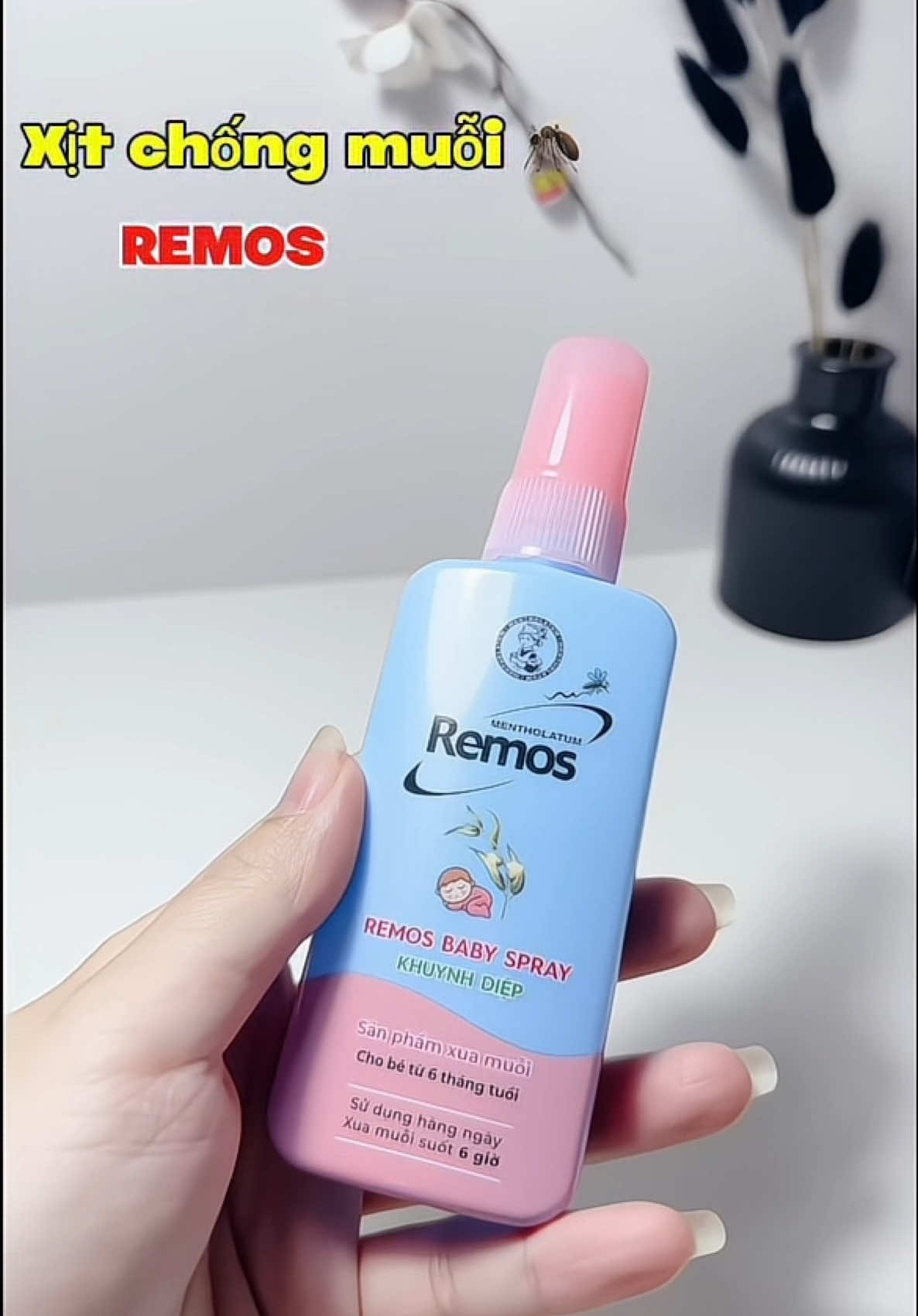 Xịt xua muỗi dành cho trẻ nhỏ, người lớn xài ké lun nha✅ #chongmuoi #Remos #review #xuhuong 