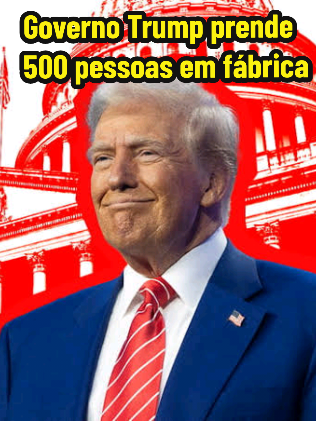 Governo do Donald Trump prende 500 pessoas em fábrica. #donaldtrump #pt #lula #noticias #estadosunidos 