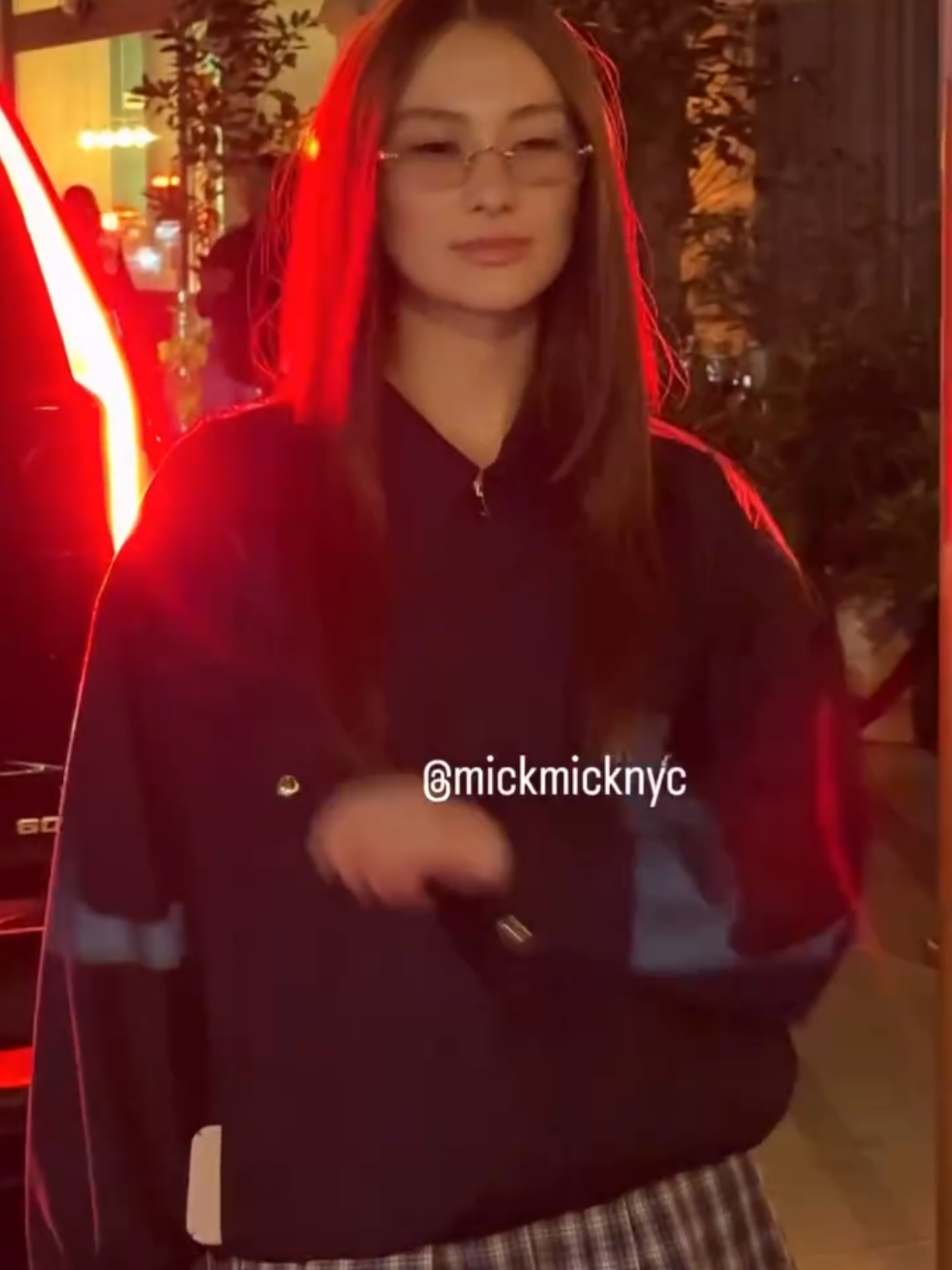 Lola Tung attending a @miumiu event during New York Fashion Week tonight cr. @mickmicknyc on ig. #lolatung #miumiu #newyork #fashion #fashionweek 