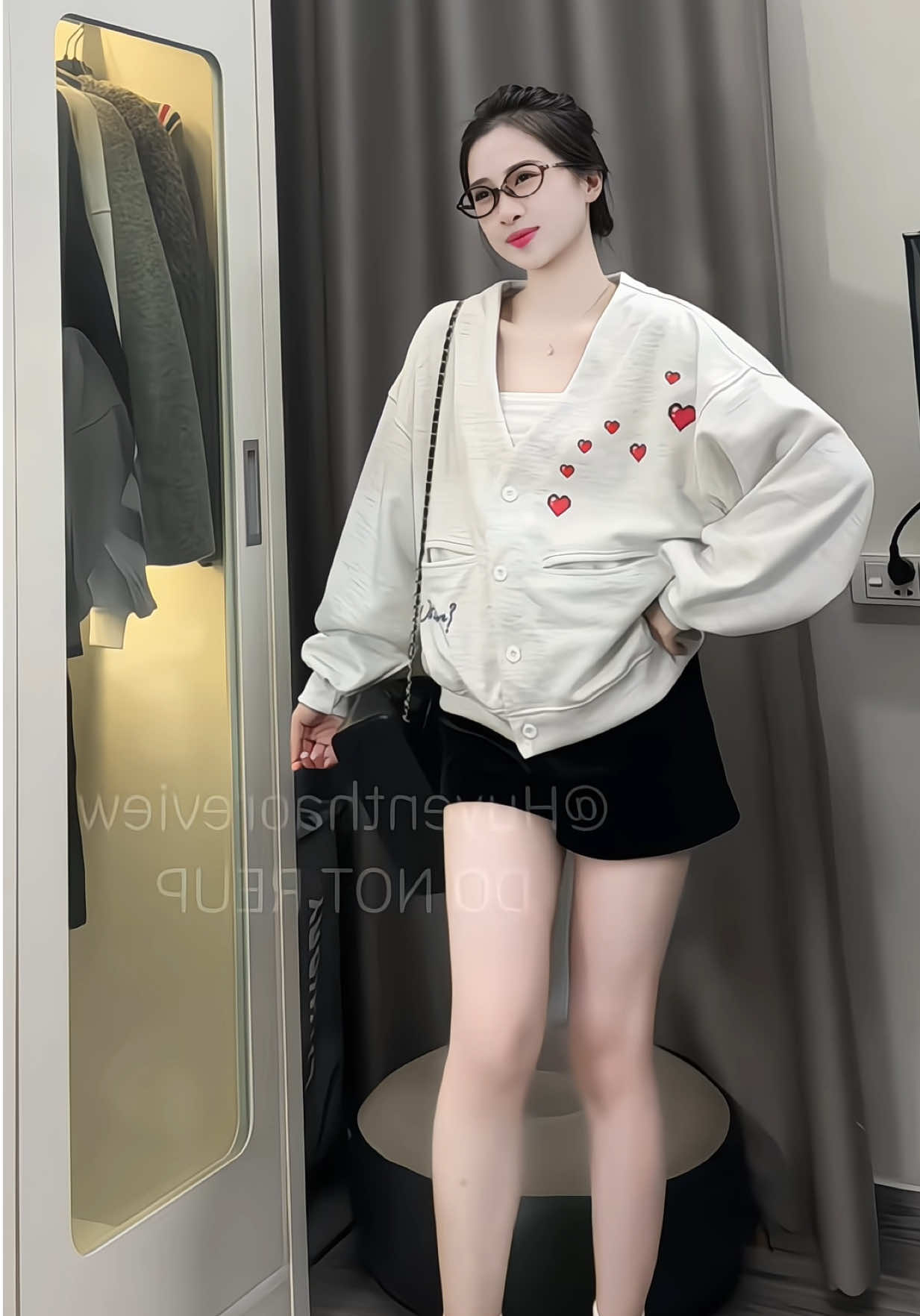 Áo Khoác Cardigan Nỉ 2 Da Form Boxy #xh #fyp #thoitrangnu #aokhoac #cardigan 