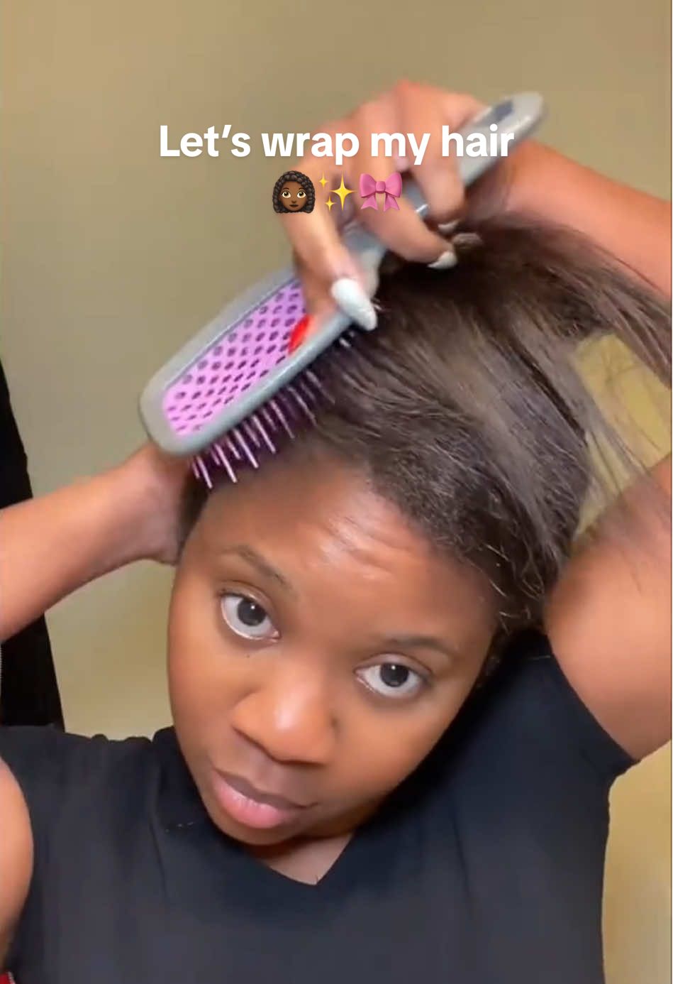 Did you know hair wrapping is actually a protective style? It protects your hairline or edges, as some would call it, when you lay your head on your pillow.  #hairwrap #hairwraptutorial #protectivestyle #hairroutine #haircaretip 