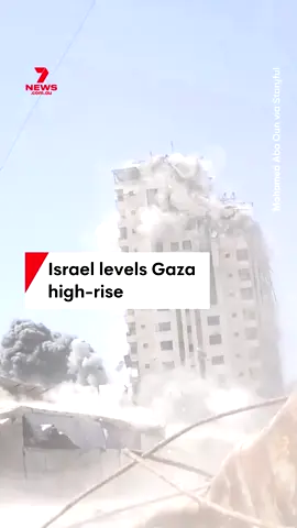Israel flattened a high-rise building in Gaza. Israel’s Defence Minister, Israel Katz, said on X that an evacuation notice was issued for the building. He added the “gates of hell” were being opened in Gaza, and that activity by the Israel Defence Forces (IDF) would “intensify.” #strike #Israel #IDF #Gaza #Palestine