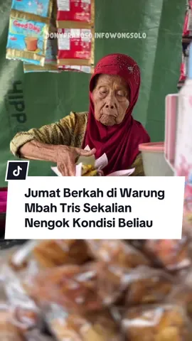 Mungkin kedepanya salah satu tempat Jumat berkah kita di tempat Mbah Tris. Untuk tempat lainya nanti kita pindah-pindah. Karena menurut saya mbah Tris Butuh perhatian lebih karena usia belia sudah lebih dari 80 tahun dan kondisi beliau yang seperti sekarang ini. - Jumat berkah,titip beli dibagikan,Titip rezeki donasi, Bisa klik link di bio atau inbox DM - GMaps:Lapangan Gawanan (Colomadu Karanganyar) - #pedagangsepi #pedagangtua #pedagangkecil #pedagangsepisolo #jumatberkah 