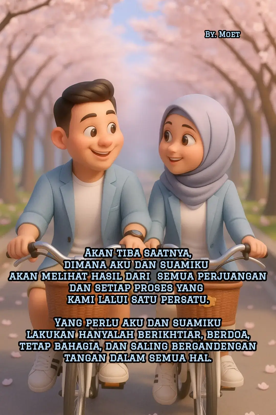 Akan selalu ada waktu indah dimana perjuangan bersama akan berbuah manis. Yang penting tetap berikhtiar, berdoa, dan saling menggenggam erat dalam setiap langkah❤️ #pasutribahagia  #motivasipernikahan  #SuamiIstriBahagia #katakatamotivasi  #quotesoftheday🦋 