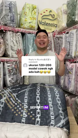 Replying to @¶Lucky金元宝 Pasti ada dong motif cowok keren ❤️‍🔥#withvalencia #sleepmatters #sprei #bedcover #fyp 