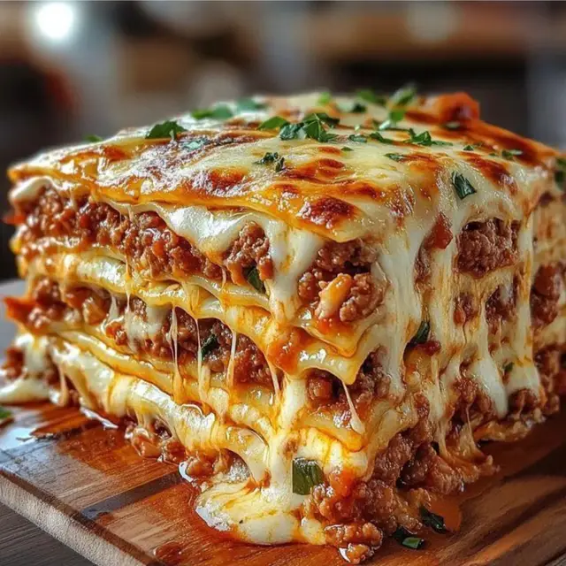 Ingredients: For the meat sauce: 2 tbsp olive oil 1 large onion, finely chopped 2-3 garlic cloves, minced 500g beef mince 2 tbsp tomato paste 2 cans (400g each) chopped tomatoes 1 tsp sugar 1 tsp dried oregano (or Italian herbs) Salt & black pepper, to taste For the white sauce (béchamel): 3 tbsp butter 3 tbsp flour 4 cups (1 liter) milk, warmed 1/2 tsp nutmeg (optional) Salt & pepper, to taste To assemble: 9-12 lasagna sheets 2 cups grated mozzarella cheese 1 cup grated Parmesan Method: 1. Cook the beef sauce: Heat oil in a large pan, sauté onion until soft. Add garlic, then beef mince. Cook until browned. Stir in tomato paste, tomatoes, sugar, herbs, salt & pepper. Simmer uncovered for 20-30 minutes until thick. 2. Make the white sauce: Melt butter in a saucepan, whisk in flour. Gradually add warm milk while whisking until smooth. Season with salt, pepper, and nutmeg. Cook until slightly thickened. 3. Assemble the lasagna: Preheat oven to 180°C (350°F). In a baking dish, spread a thin layer of meat sauce. Add a layer of lasagna sheets. Spread some white sauce, then sprinkle cheese. Repeat layers (meat → pasta → white sauce → cheese) until all used. Finish with white sauce on top, then cover generously with mozzarella & Parmesan. 4. Bake: Cover with foil and bake 30 minutes. Remove foil and bake another 15 minutes until golden and bubbling. Rest 10 minutes before slicing. #Lasagna #Beef 
