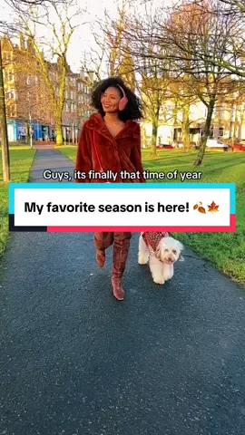 I can't wait for the soups, holiday music, cozy decor, layers, and earlier sunsets 😍🫂💜 #fallfashion #autumn #CozySeason #cozyoutfit #Aussiedoodle 