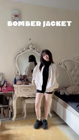 Bomber tay nhúm hottrend không thể thiếu trong tủ đồ mí bà ơi #phoidoxinh #dailyoutfits #choibe 