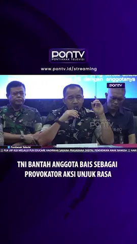 Markas Besar (Mabes) TNI membantah adanya anggota Badan Intelijen Strategis (BAIS) TNI yang menjadi provokator dalam kerusuhan aksi massa beberapa hari terakhir. Hal ini menanggapi foto Mayor SS, anggota BAIS TNI, yang viral di media sosial bersama anggota Brimob saat aksi unjuk rasa di kawasan Pejompongan, Jakarta Pusat.