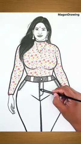 How To Draw With a Pencil ✏️ #GirlDrawing #Drawing #drawingtutorial #easydrawing #artist 