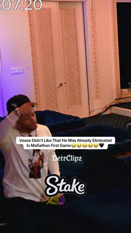 Veeze Didn’t Like That He Was Already Eliminated In Mafiathon First Game😂😂😂😂😂🖤#veeze #kaicenat #fyp 
