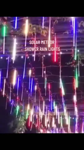 Solar meteor shower rain lights #christmasdecor #solarmeteorshowerlights #solarlights #christmasdecor 