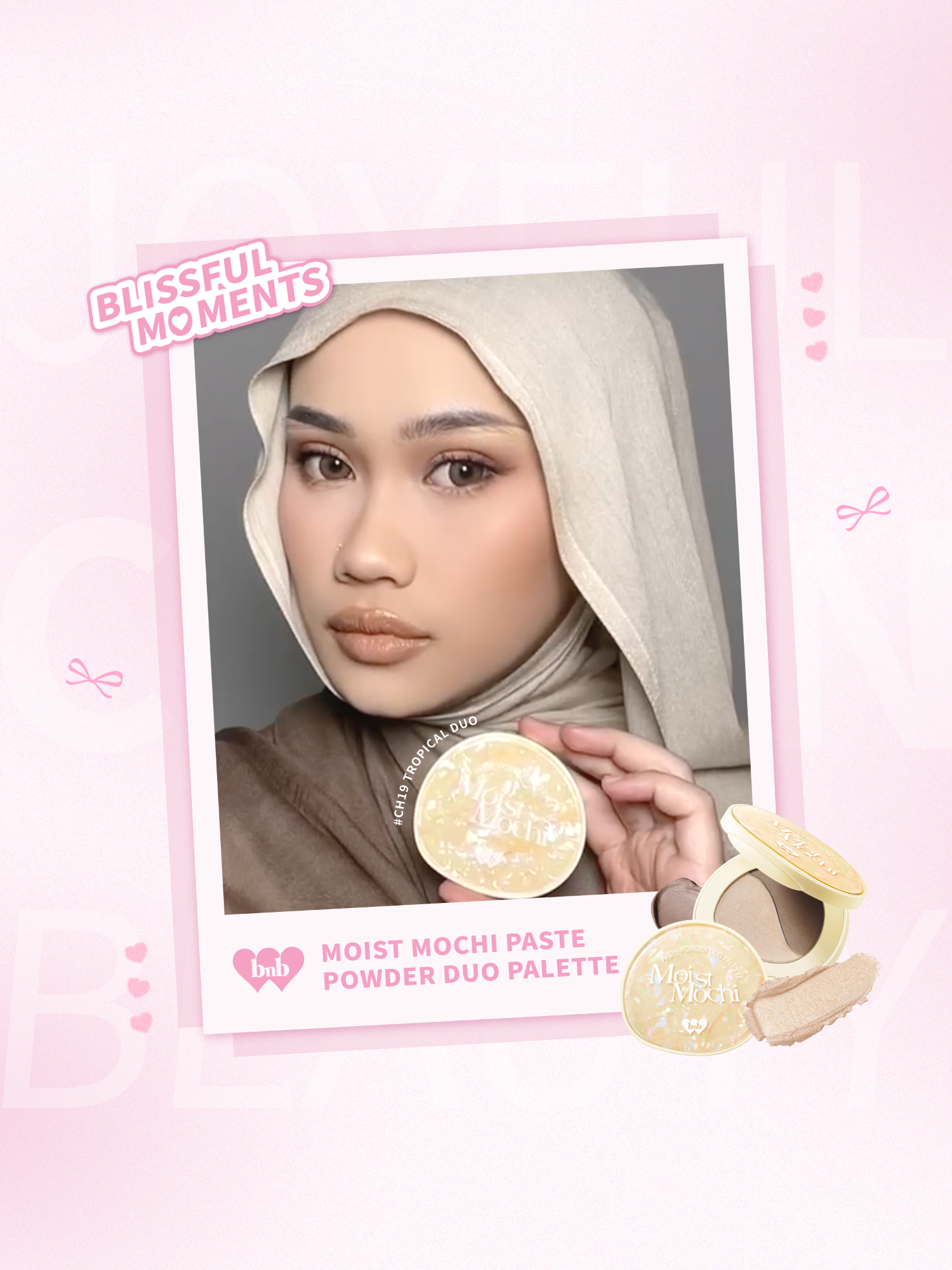 A glow that feels soft to the touch and looks effortless on camera 📸 #barenbliss #barenblissmalaysia #koreancleanbeauty #koreanbeauty #kbeauty #bnbmakeup #moistmochi #duopalette
