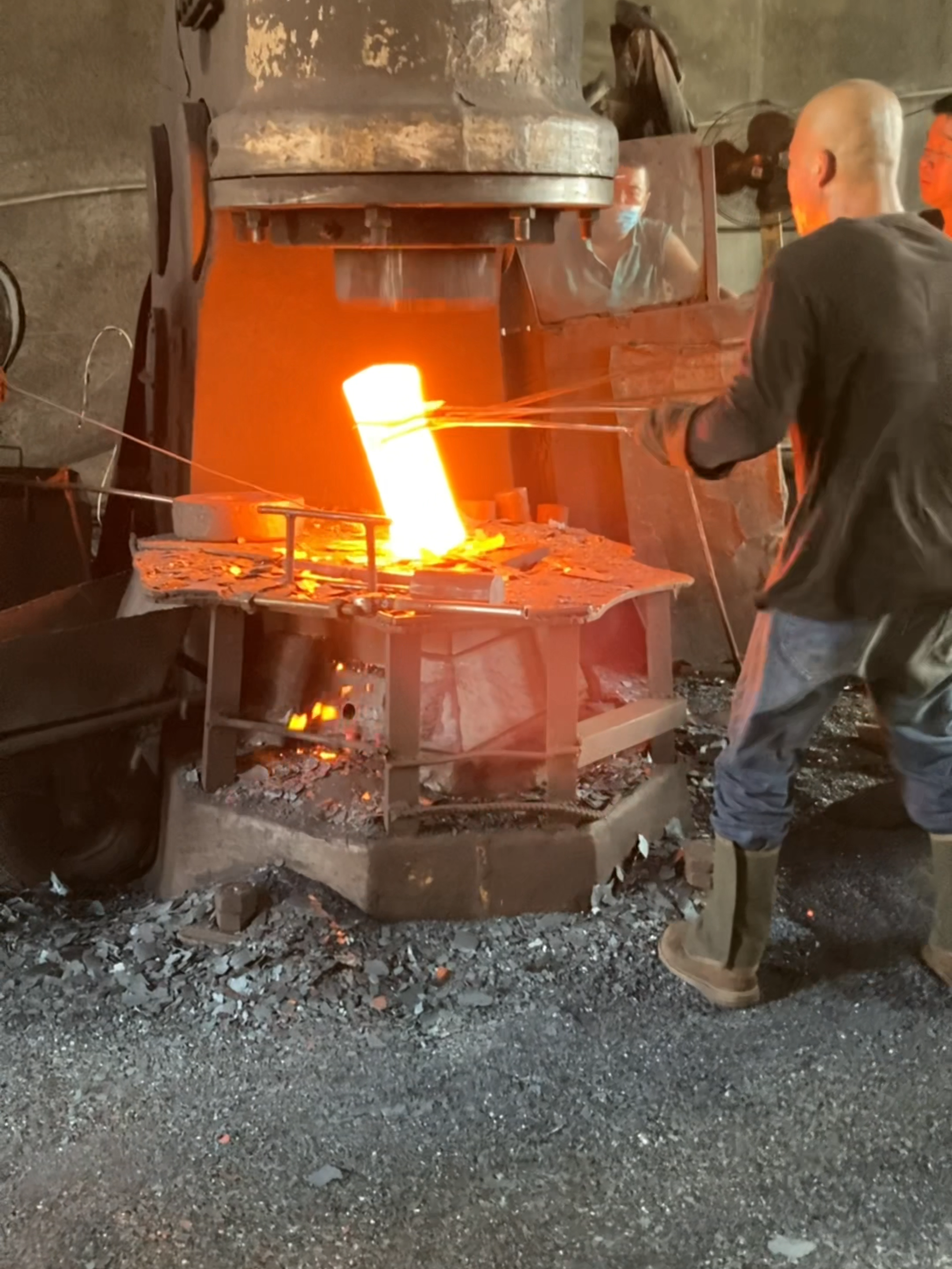 Forging Bearings with Heat & Pressure | Factory Shorts #forging #manufacturing #blacksmith #factorywork #hotmetal #making #process