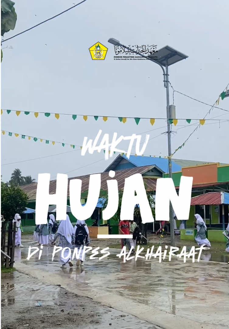 Hujan di Pesantren  “Allah menjadikan ilmu bagi hati, laksana air hujan bagi bumi. Sebagaimana tidak ada kehidupan bagi bumi kecuali dengan curahan air hujan, maka tidak ada kehidupan bagi hati kecuali dengan ilmu” ~Ibnul Qayyim Aljauziah #hujan #santri #salpriadi #alkhairaat #alkhairaattilamuta