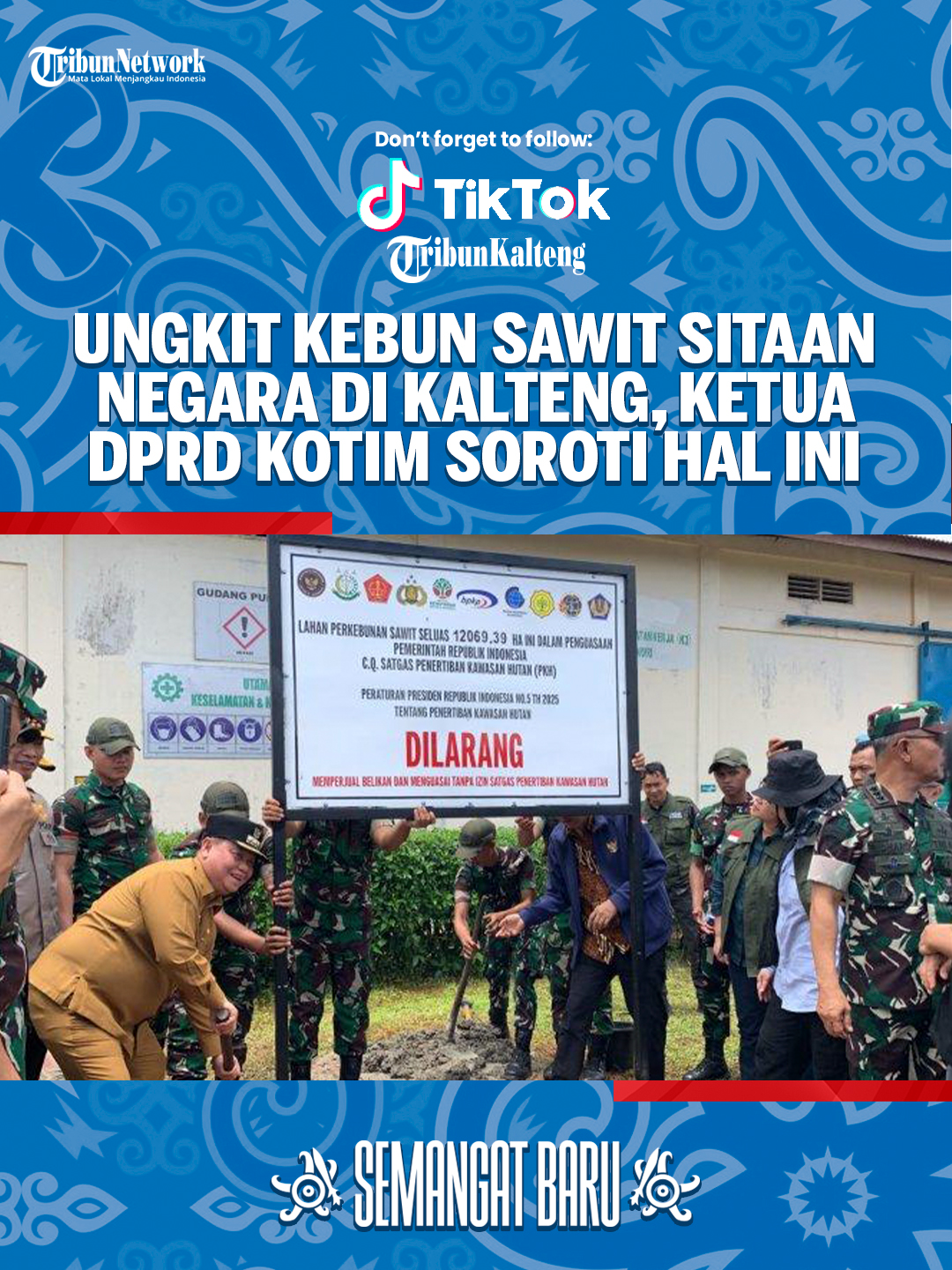 TRIBUNKALTENG.COM, SAMPIT – Ketua DPRD Kotawaringin Timur (Kotim), Rimbun menyoroti pengelolaan kebun kelapa sawit hasil sitaan Satuan Tugas Penertiban Kawasan Hutan (Satgas PKH). Ia meminta agar masyarakat lokal maupun koperasi tidak hanya menjadi penonton, tetapi ikut diberdayakan dalam pola kerja sama operasi (KSO) ataupun sistem pengelolaan lainnya. Rimbun mengungkapkan, setelah kebun sawit tersebut disita, muncul kabar bahwa lahan itu kini sudah berjalan dalam pengelolaan. Namun, yang menjadi perhatian, justru tidak ada tanda-tanda keterlibatan warga sekitar maupun koperasi di dalamnya. “Kami berharap masyarakat dan koperasi bisa mendapat ruang untuk ikut mengelola. Mekanisme silakan menyesuaikan aturan, yang penting warga diberdayakan,” kata Rimbun, Jumat (5/9/2025). Artikel selengkapnya: https://kalteng.tribunnews.com/kotawaringin-timur/218776/ungkit-kebun-sawit-sitaan-negara-di-kalteng-ketua-dprd-kotim-soroti-hal-ini #fyp #sawit #kotim #sampit #kalimantantengah