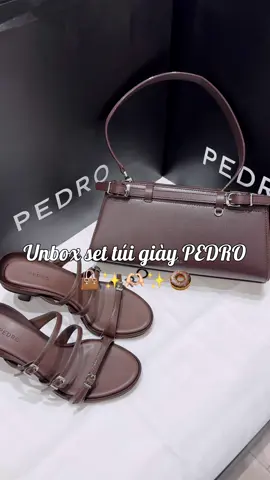 Tiếc là em kh lên set túi giày nì sớm, cái màu nâu sang váaa ✨🥰 #sangnguyenpedro #unboxing #xuhuong 