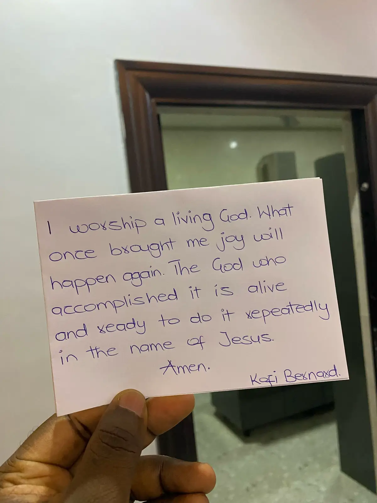 I serve a God who never changes! What He has done before, He will do again. My joy is secure in Jesus’ name. 🙏❤️