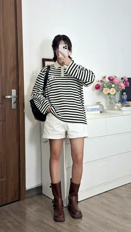 kím được con áo kẻ quá ok , fomo ngay cho tôi !!! #thuyhienday 