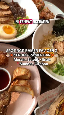 Spot nge-Ramen di Cirebon yang bisa dijangkau warga kota cirebon - kab.cirebon karna tempatnya ditengah-tengah!  Buat rekomendasi menunya ada di post-an sebelumnya ya! Kindly check profile aku & save vidio ini🍜✨❤️  #ramencirebon #cirebonplacetogo #kulinercirebon #kerumaramenbar @keruma_id 