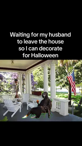 Waiting for my husband to leave the house so I can decorate for Halloween… it’s way easier to beg for forgiveness then ask for permission🎃 👻💀#halloween #autumnvibes #halloweenathome #spookyseason #funny 