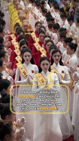 DÀN HOA – Á HẬU NHÀ SEN VÀNG GÂY CHÚ Ý TẠI ĐẠI LỄ VU LAN Ở CHÙA HOẰNG PHÁP – NHƯNG CĐM CHỈ GỌI TÊN THÙY TIÊN? #ghienbonghau #tintuc #vulanbaohieu #nguyenthucthuytien #senvang 