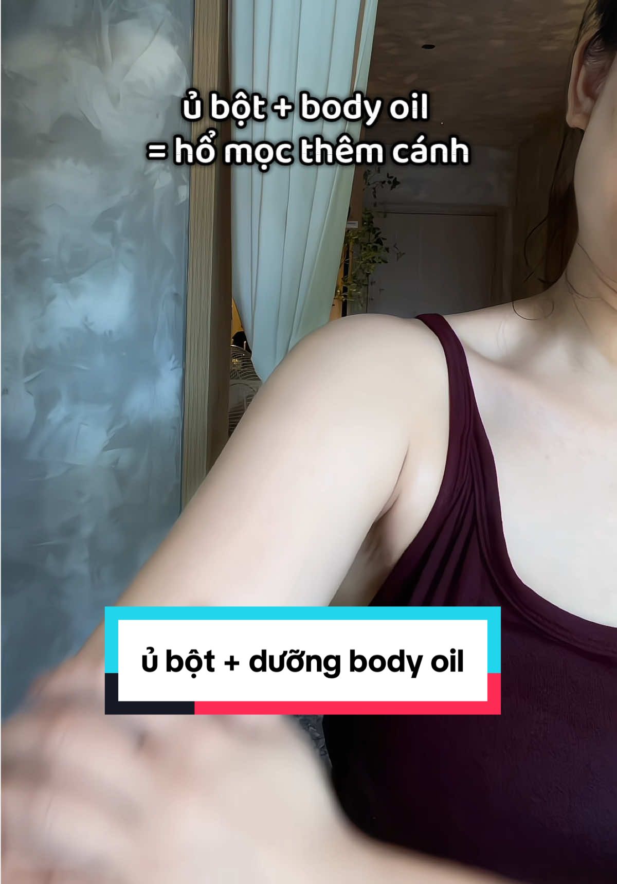 ủ bột + oil = over hợp 🤏#CôngThứcChămDa #BộtThiênNhiên #nhảnắng #baubebanbot #oilbha 